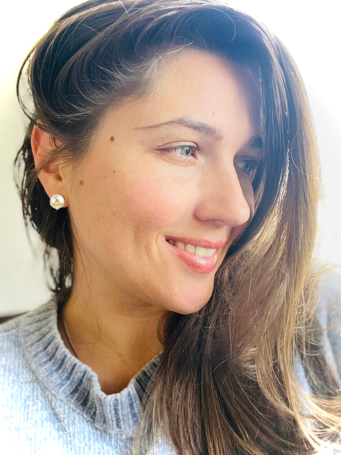 KORONA CLASSIC - 14K YELLOW GOLD PEARL & GEM STUD EARRINGS