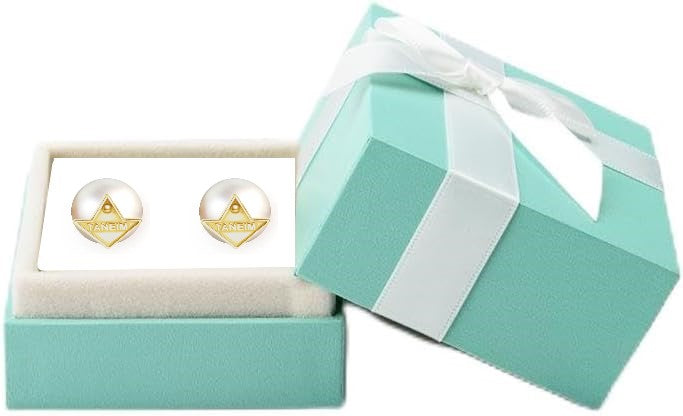 KORONA CLASSIC - 14K YELLOW GOLD PEARL & GEM STUD EARRINGS