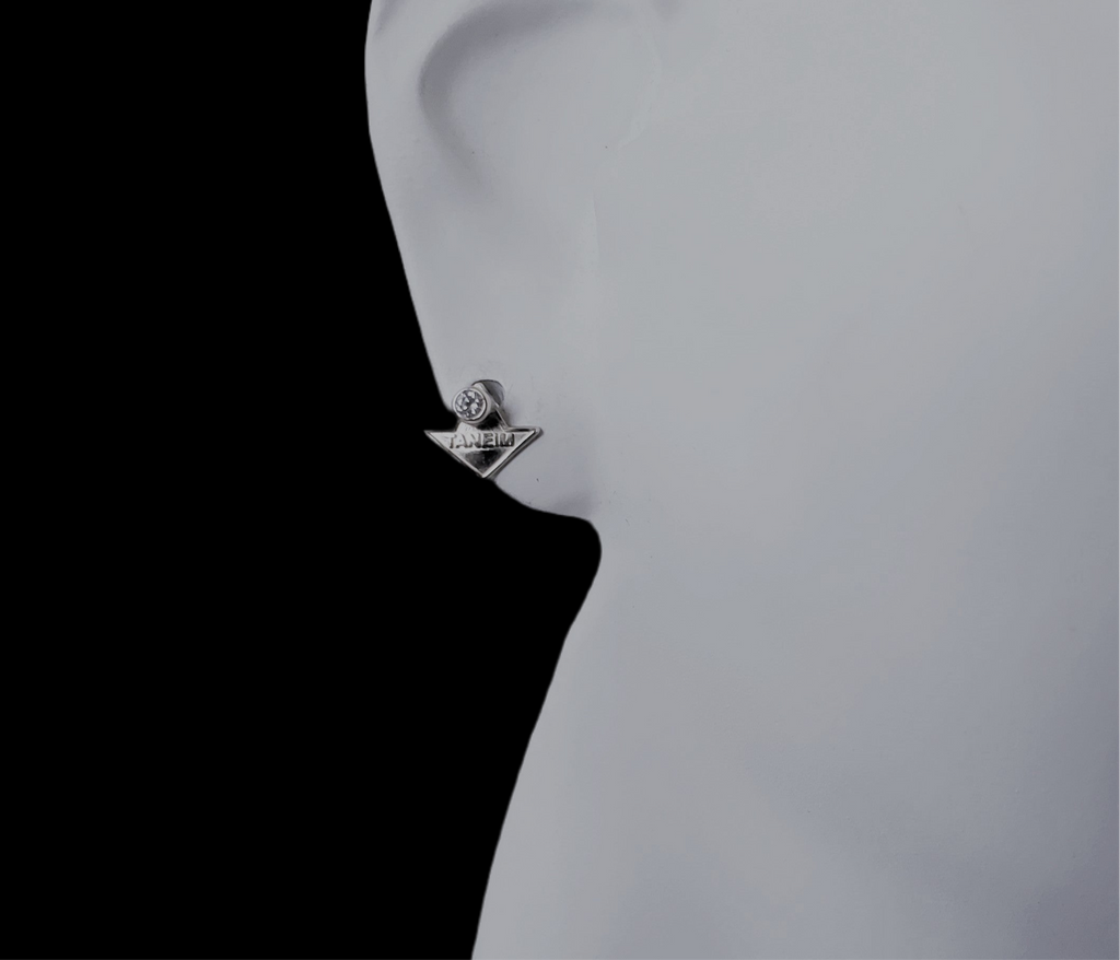 TANEIM STAR 14K WHITE GOLD DIAMOND STUDS - SINGLE (OR) PAIR