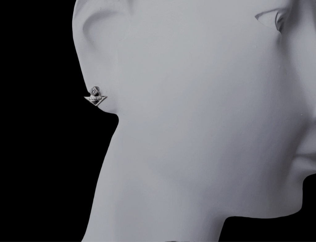 TANEIM STAR 14K WHITE GOLD DIAMOND STUDS - SINGLE (OR) PAIR