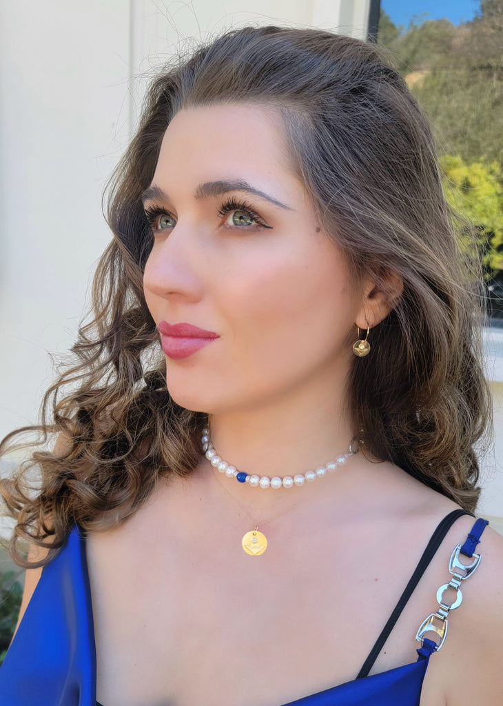 TANEIM STAR 14K YELLOW GOLD NATURAL DIAMOND NATIONAL NECKLACE