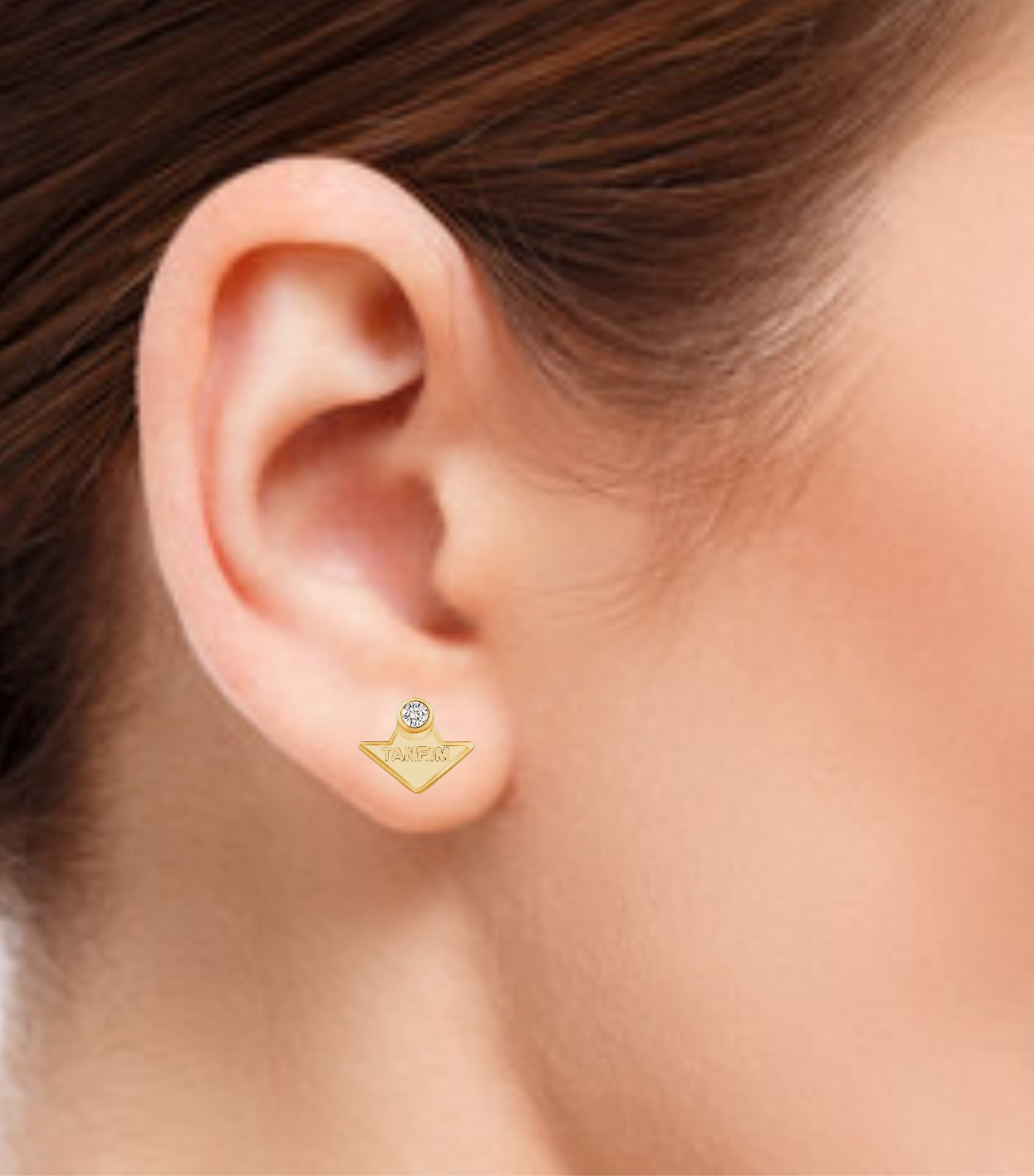 TANEIM STAR 14K YELLOW GOLD DIAMOND STUDS - SINGLE (OR) PAIR