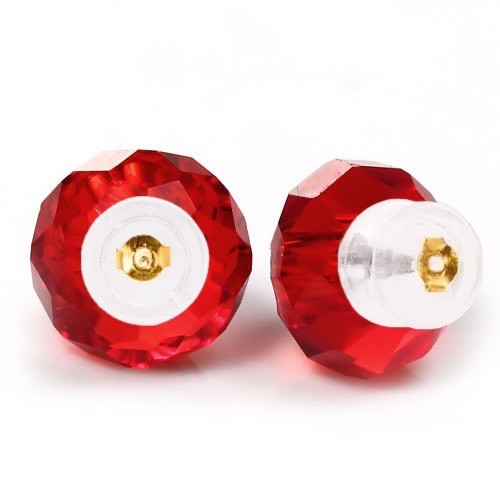 KORONA CLASSIC - 14K YELLOW GOLD PEARL & GEM STUD EARRINGS