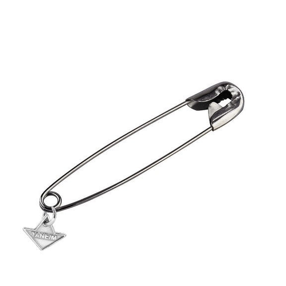 14K SOLID GOLD TANEIM STAR & LARGE SAFETY PIN