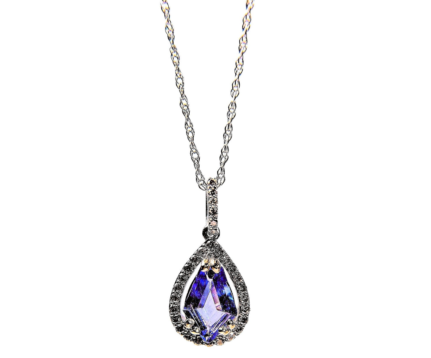 DEFINE - WHITE GOLD NATURAL TANZANATE & CHAMPAGNE DIAMONDS