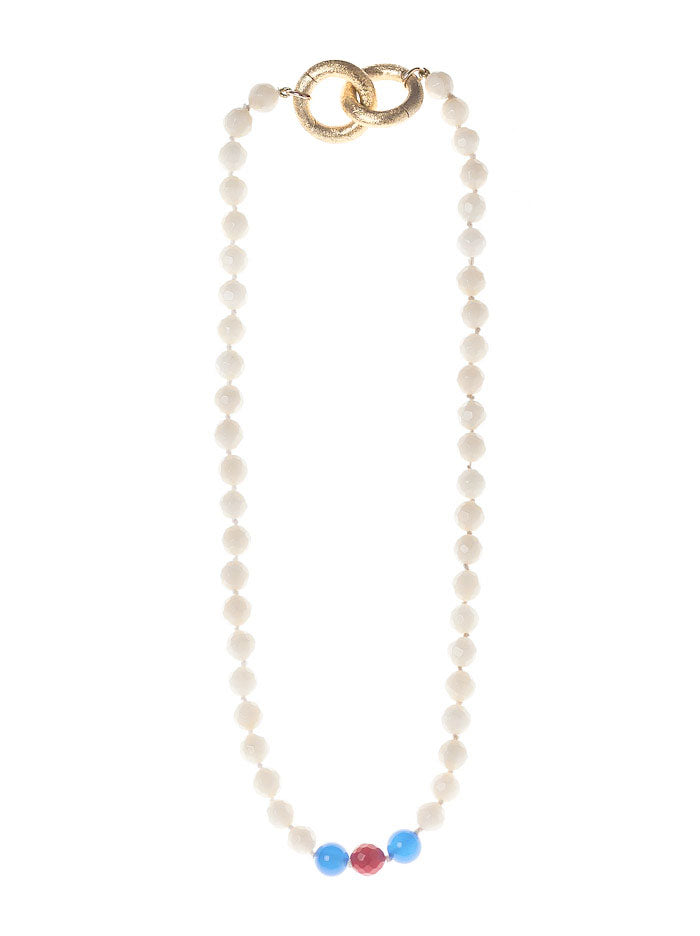 14K YELLOW GOLD PLATED SILVER WHITE" GEM UNISEX BEYOND NECKLACE - GIFT 11
