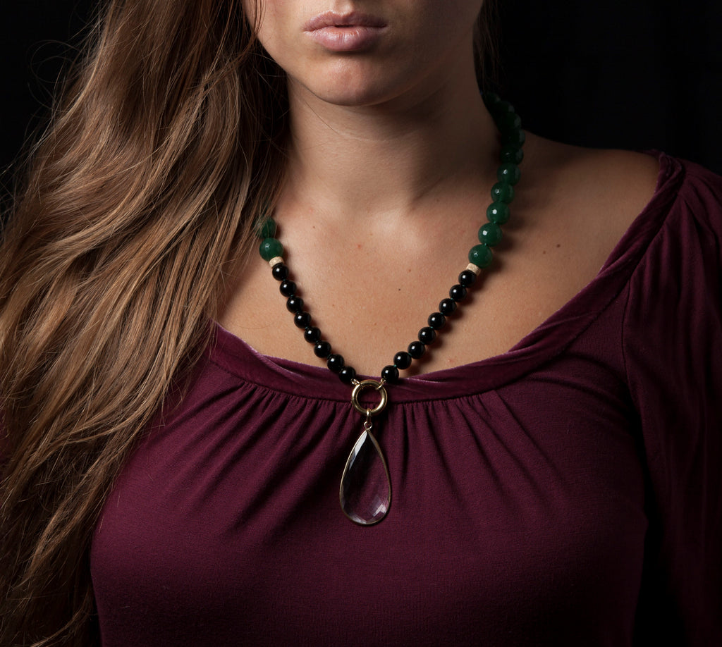 14K GOLD OVER SILVER PLATED BEYOND GEM NECKLACE - PROMISE