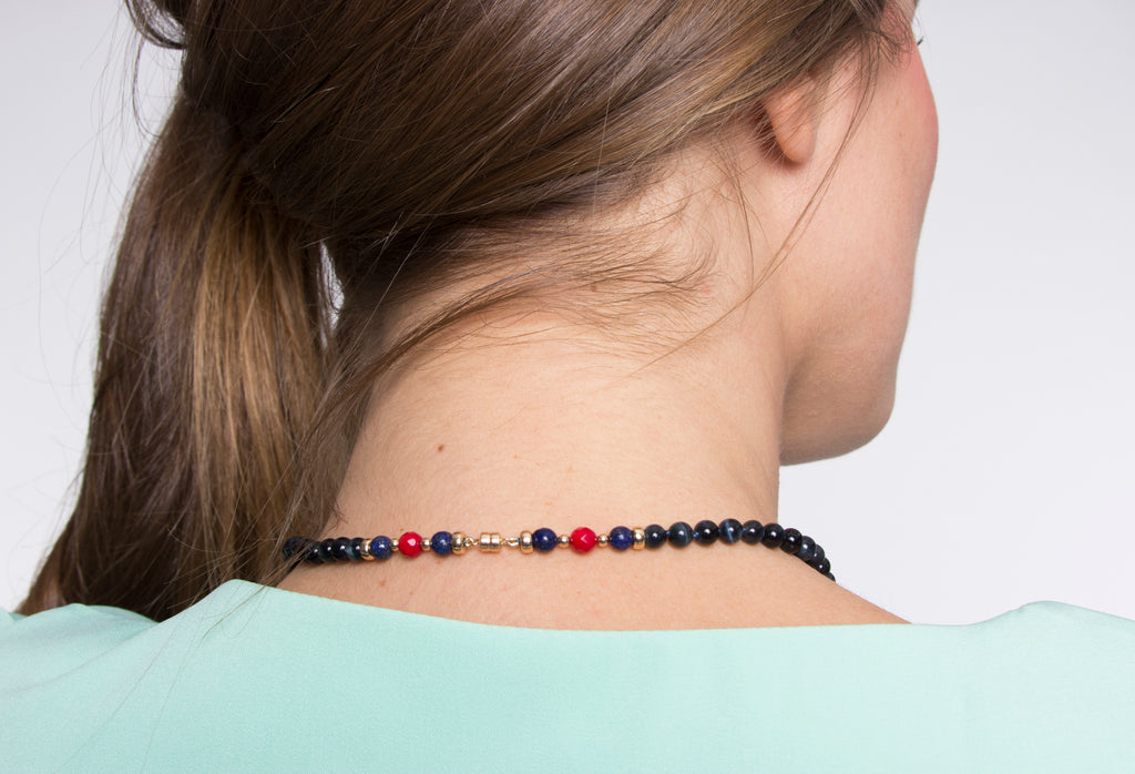 "GLOW - TIGER EYE" 14K YELLOW GOLD BEYOND GEM NECKLACE