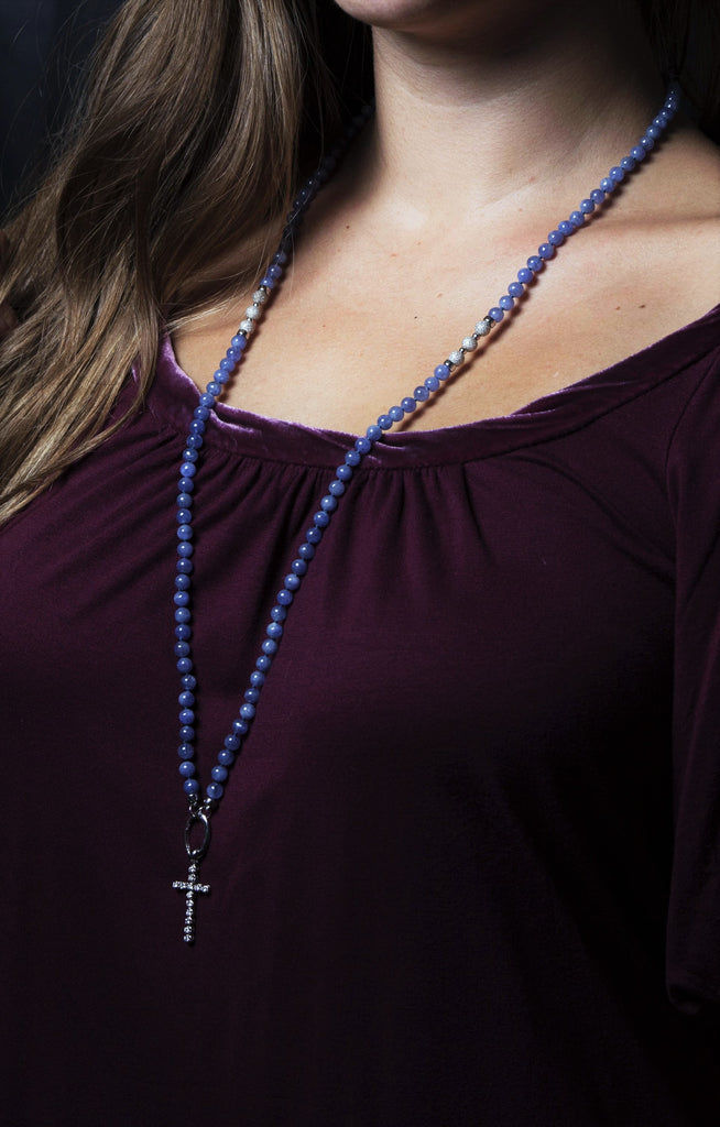 14K WHITE GOLD BEYOND UNISEX NECKLACE TANZANIA
