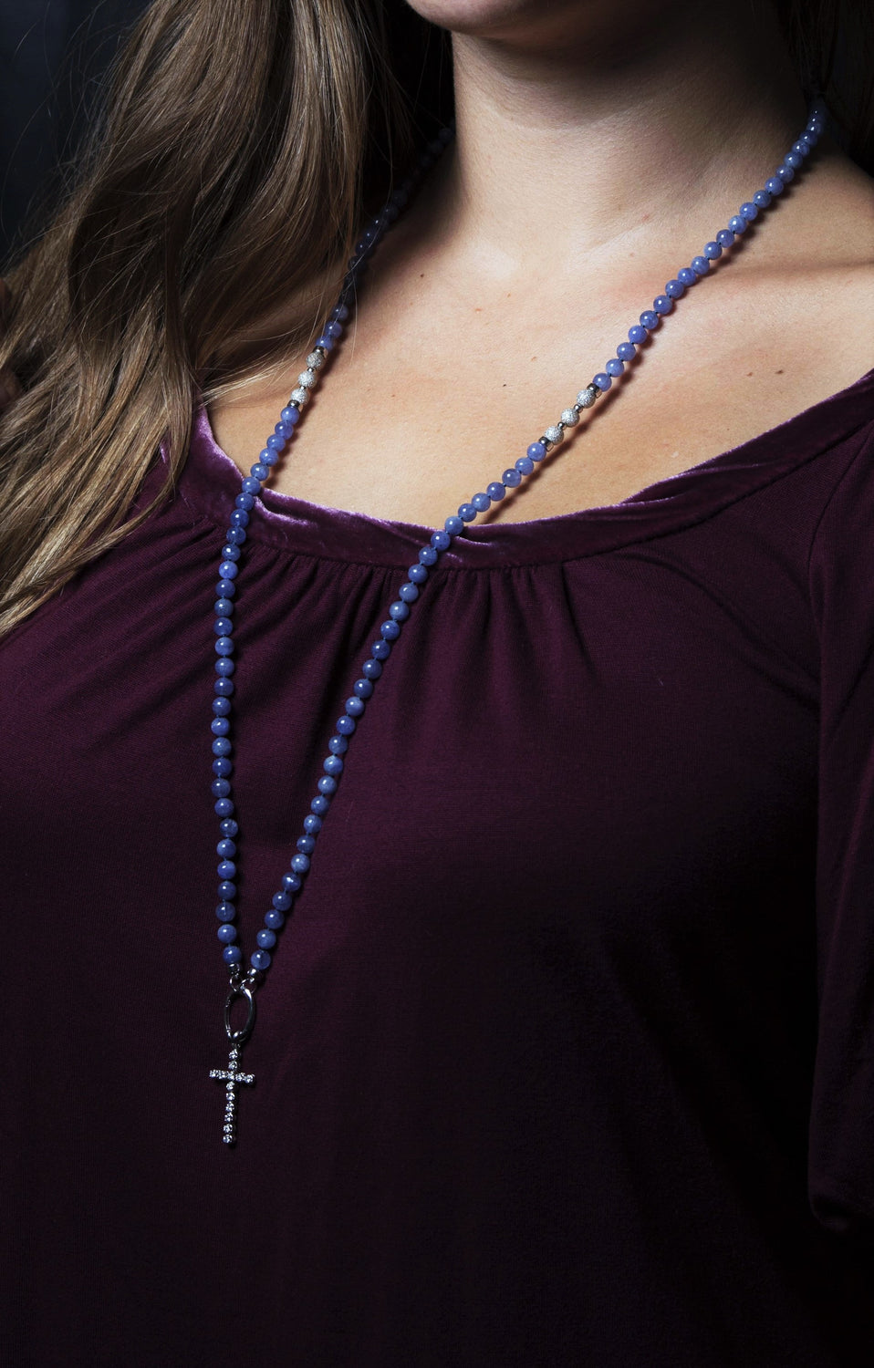 14K WHITE GOLD BEYOND UNISEX NECKLACE TANZANIA