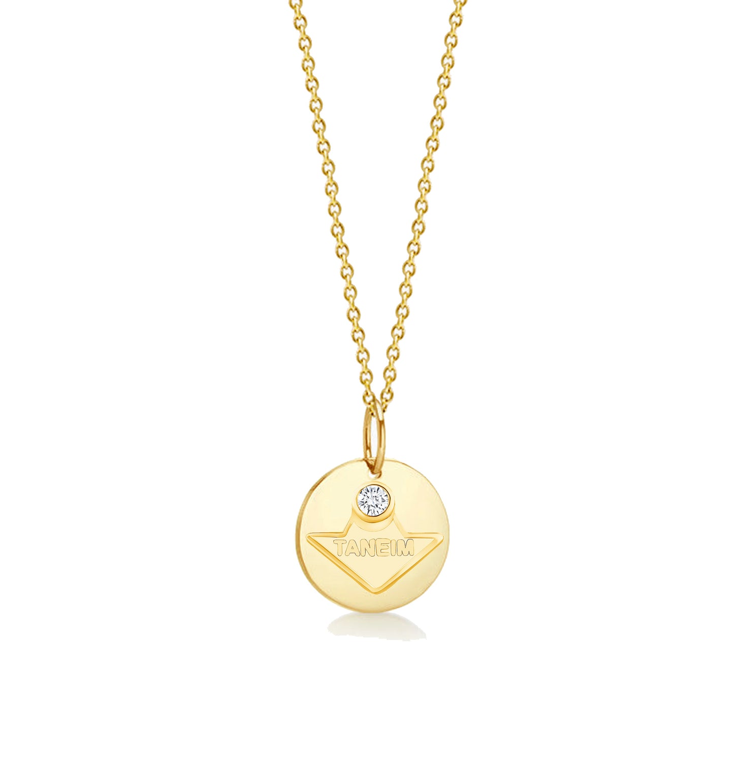 TANEIM STAR 14K YELLOW GOLD NATURAL DIAMOND NATIONAL NECKLACE