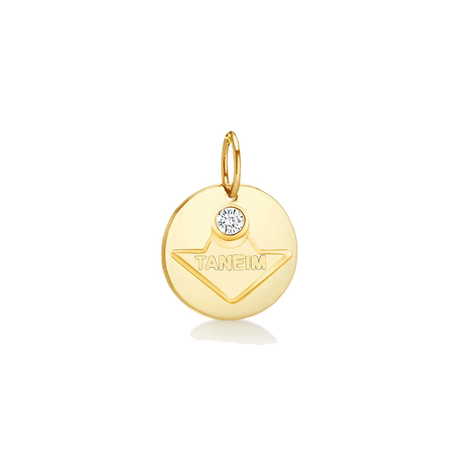 TANEIM STAR 14K YELLOW GOLD NATURAL DIAMOND NATIONAL NECKLACE