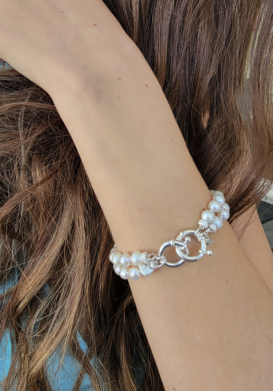 CHOKER-BRACELET - SILVER NATURAL FRESH WATER TIMELESS FASHION LINE