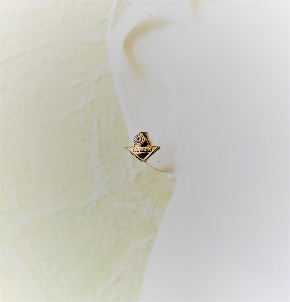 TANEIM STAR 14K YELLOW GOLD DIAMOND STUDS - SINGLE (OR) PAIR