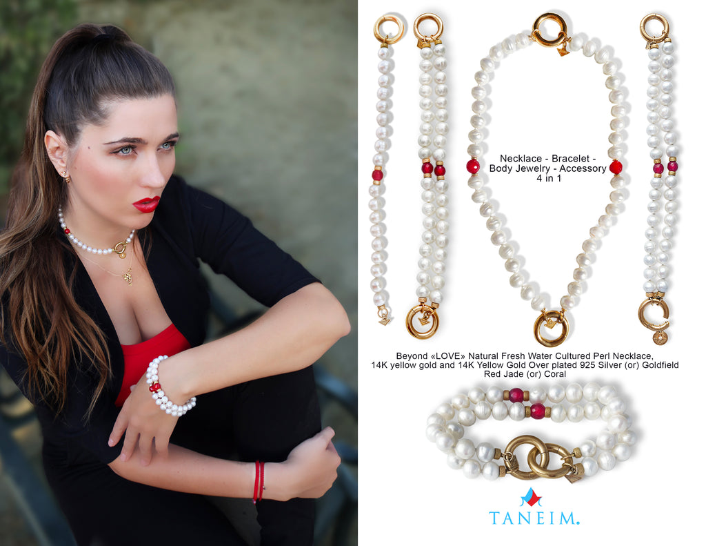 BEYOND 4 IN 1 "LOVE" BRACELET & NECLACE - 14K GOLD & SILVER