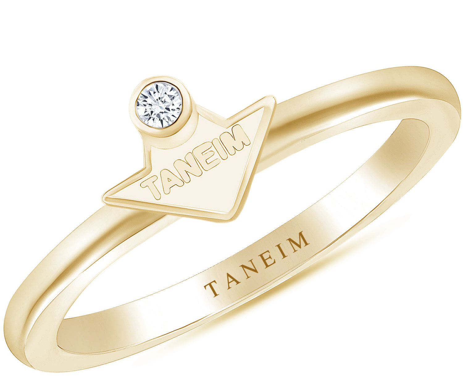 TANEIM STAR 14K SOLID GOLD (OR) 925 SILVER RING