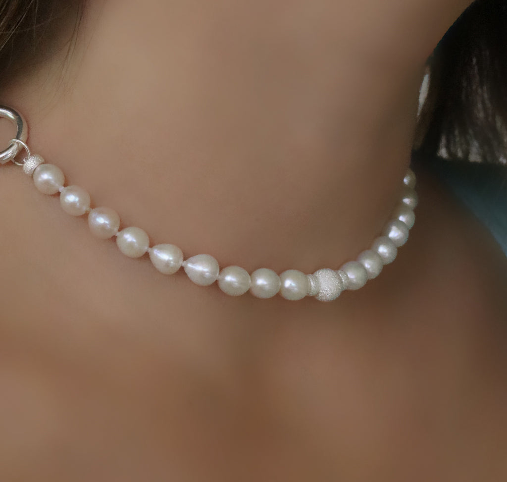 TAN - 925 SILVER RHODIUM PLATED TANEIM PEARL BEYOND BRACELET