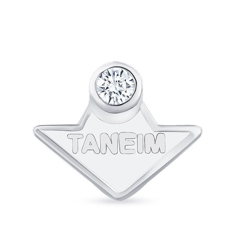 TANEIM STAR 14K WHITE GOLD DIAMOND STUDS - SINGLE (OR) PAIR