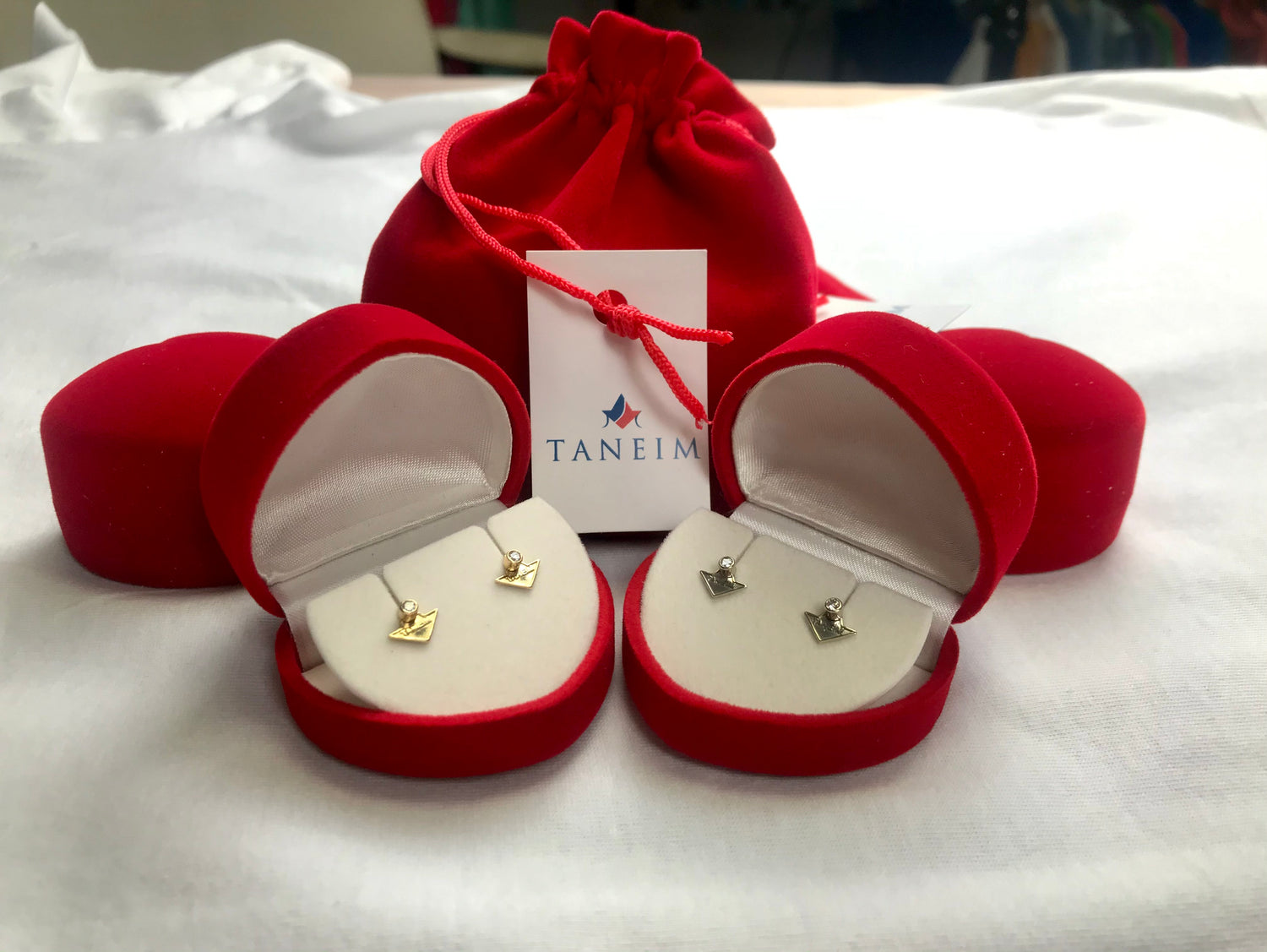 TANEIM STAR 14K YELLOW GOLD DIAMOND STUDS - SINGLE (OR) PAIR