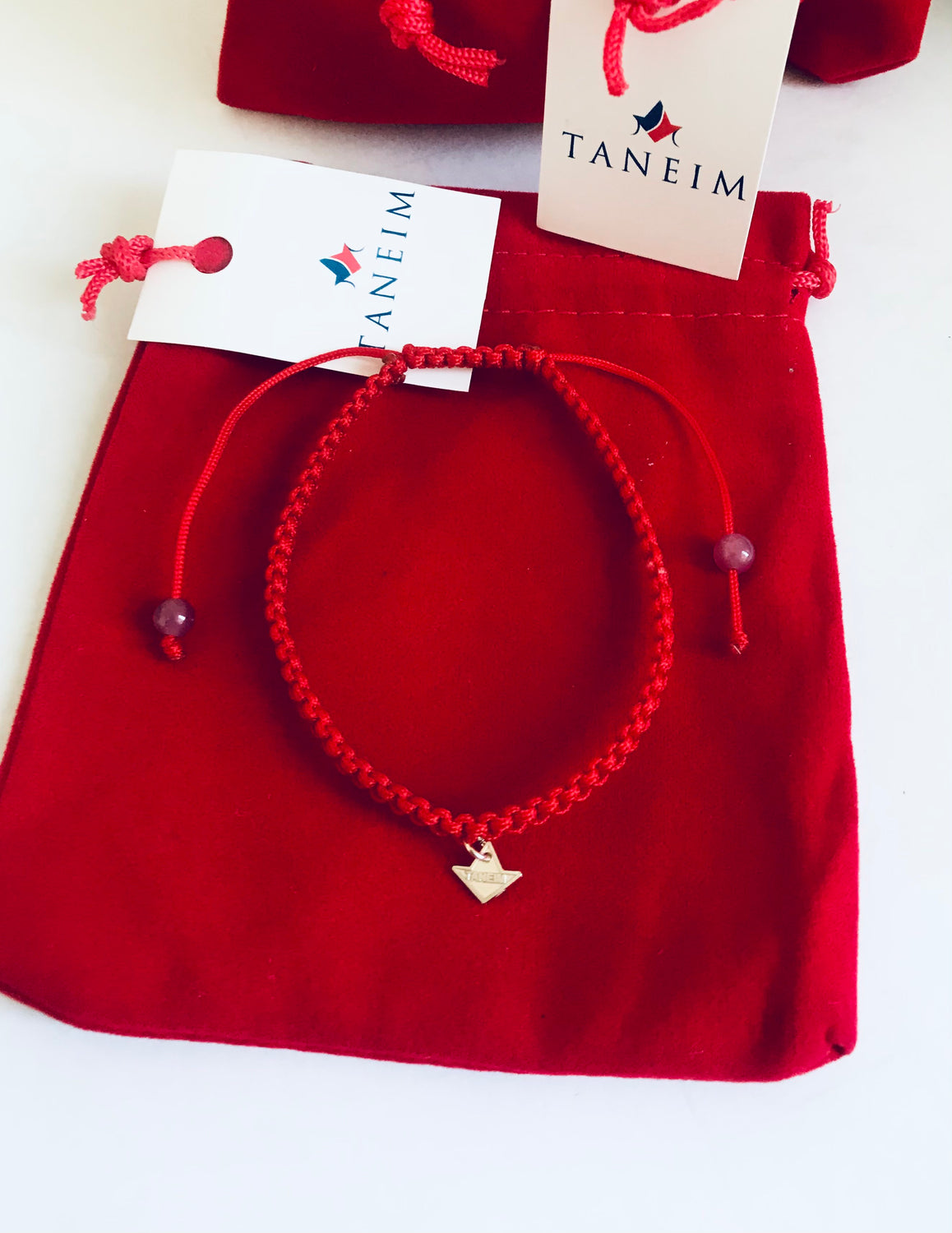 JERUSALEM Red Thread Natural Ruby and 14K Gold (or) Silver