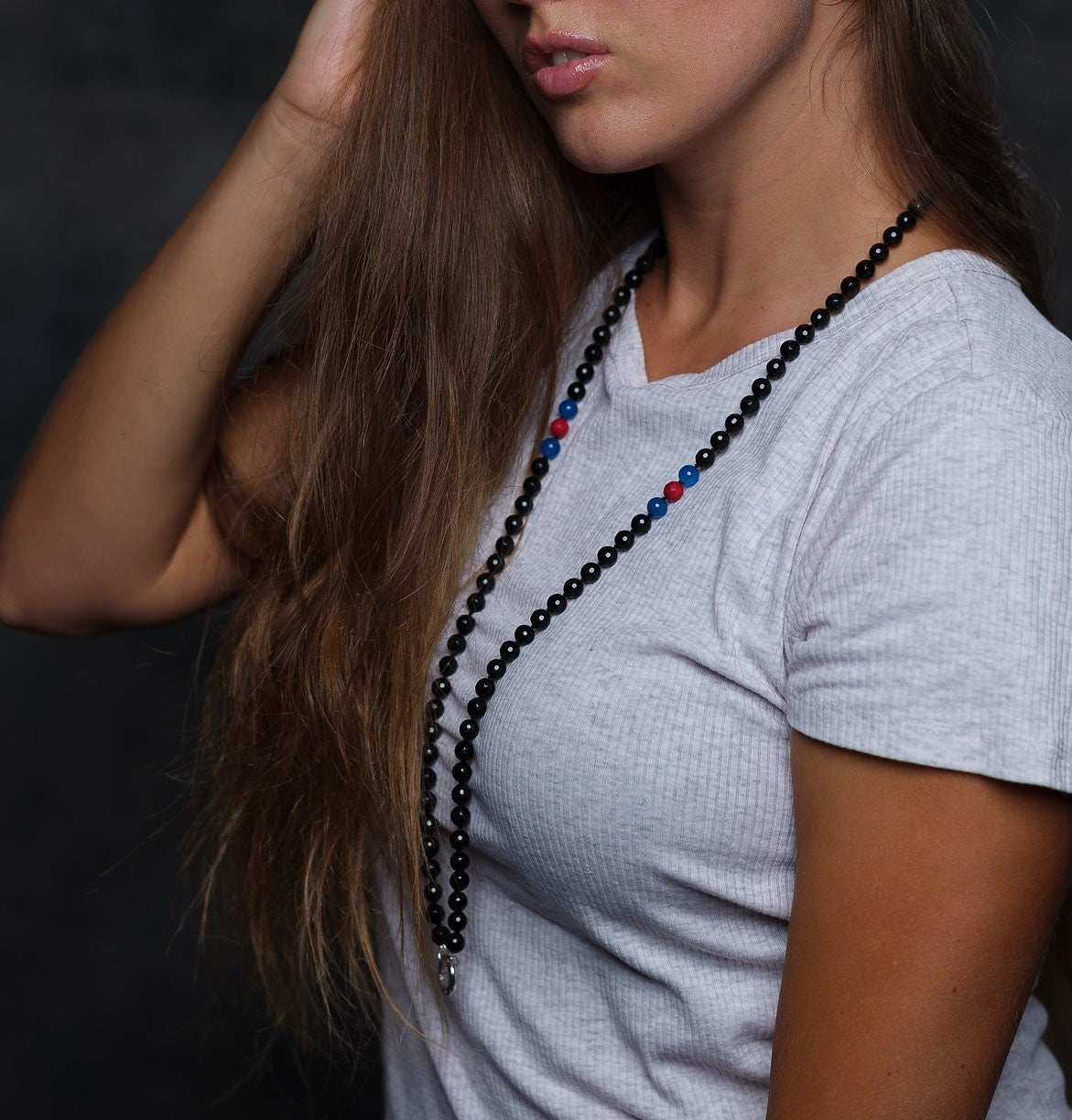925 SILVER BLACK" SPIRITUAL GEM UNISEX NECKLACE - GIFT 11