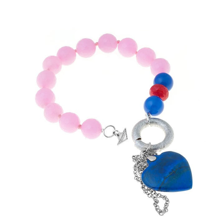 "GIVEN-PINK" PINK SPIRITUAL BEYOND SILVER BRACELET