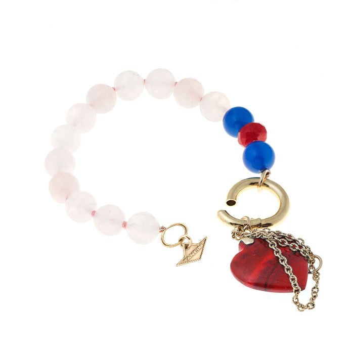 "GIVEN-ROSE C" 14K YELLOW GOLD SILVER PLATED SPIRITUAL BEYOND BRACELET