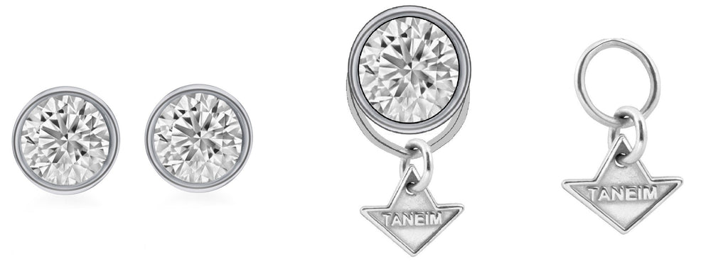 14K SOLID GOLD (OR) 925 SILVER TANEIM STAR "DANGLIER"