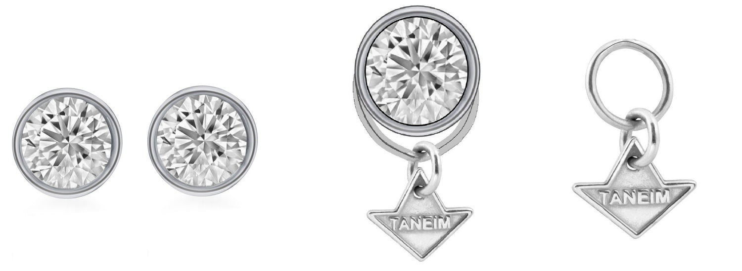 14K SOLID GOLD (OR) 925 SILVER TANEIM STAR "DANGLIER"