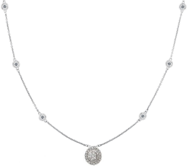18K WHITE GOLD AND NATURAL DIAMOND 1.30 CT.T.W TFR EXCLUSIVE DIAMOND BY THE YARD 