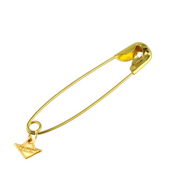14K SOLID GOLD TANEIM STAR & LARGE SAFETY PIN