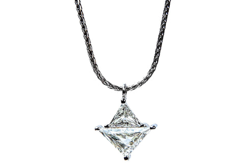 18K WHITE GOLD AND NATURAL DIAMOND 1.03 CT. TFR EXCLUSIVE DIAMOND STAR NECKLACE