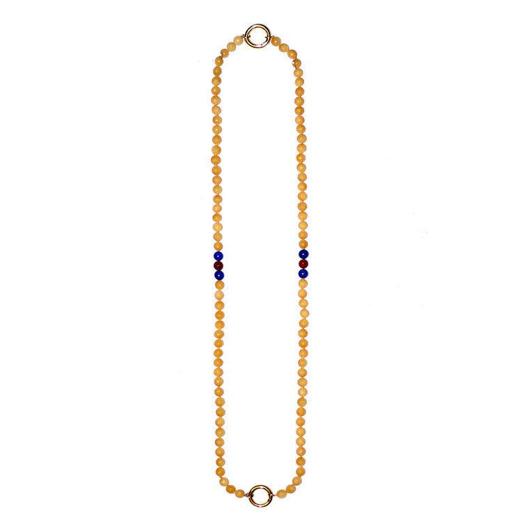 14K YELLOW GOLD PLATED SILVER GEM BEYOND UNISEX NECKLACE - GIFT 11
