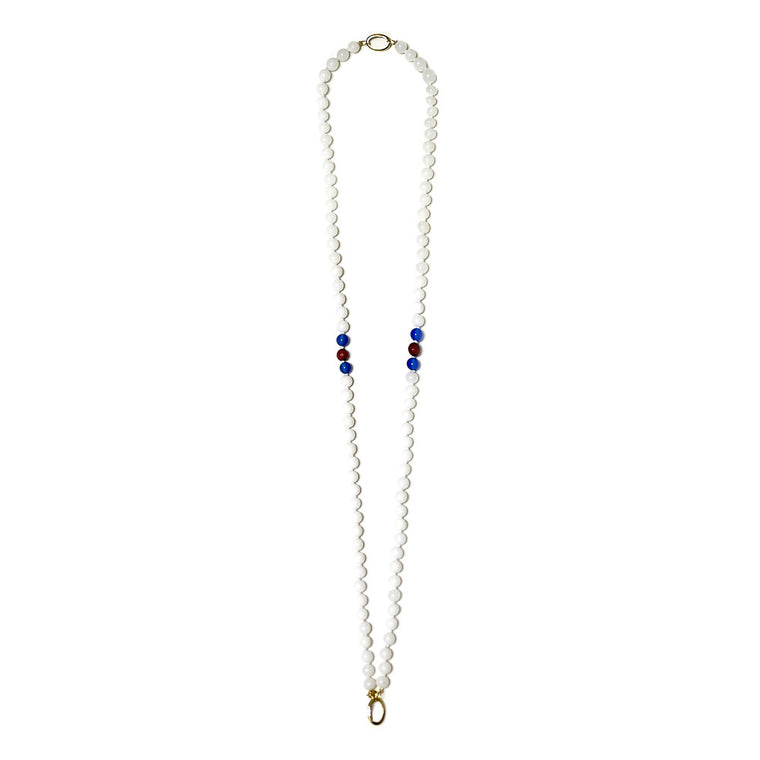 14K YELLOW GOLD WHITE GEM SPIRITUAL UNISEX NECKLCE - GIFT 11