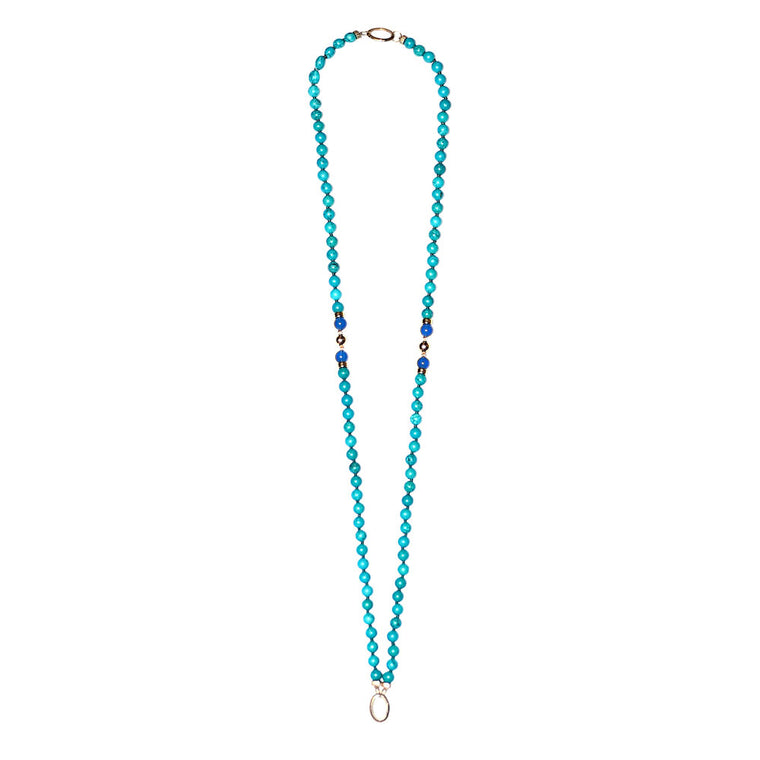 14K YELLOW GOLD TURQUOISE