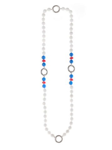 SILVER 925 WHITE GEM UNISEX NECKLACE - GIVE&GIVEN
