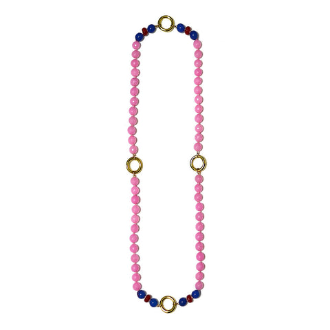 14K YELLOW GOLD PLATED SILVER SPIRITUAL BEYOND GEM NECKLACE - GIVE&GIVEN