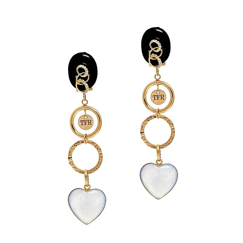 TFR - EXCLUSIVE YELLOW GOLD AND NATURAL DIAMOND GEMS EARRINGS