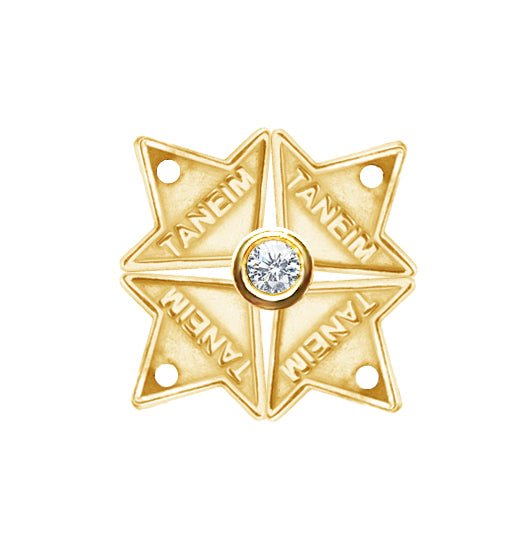 4 FOUR -14K GOLD NATURAL DIAMOND 4TH/STARTED TANEIM STAR