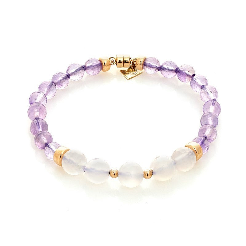 14K YELLOW GOLD GEM BEADED BRACELET - THE TOUCH