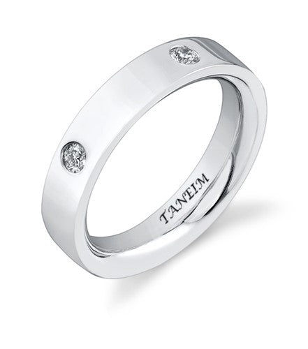 18K GOLD (OR) PLAT DIAMOND BRIDAL UNISEX BAND  