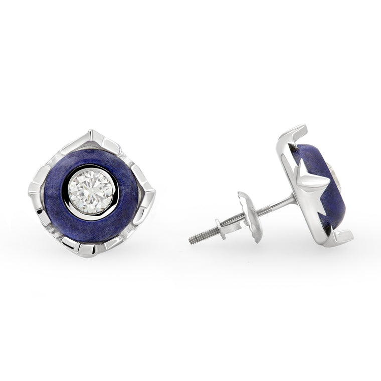 18K WHITE GOLD 0.50 CT D-F/VVS-NATURAL DIAMOND TFR EXCLUSIVE STUD PAIR EARRINGS