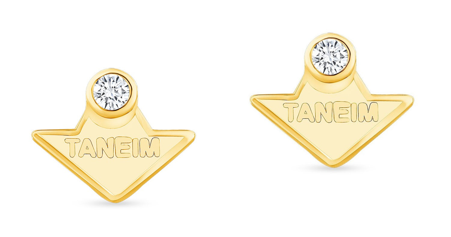 TANEIM STAR 14K YELLOW GOLD DIAMOND STUDS - SINGLE (OR) PAIR