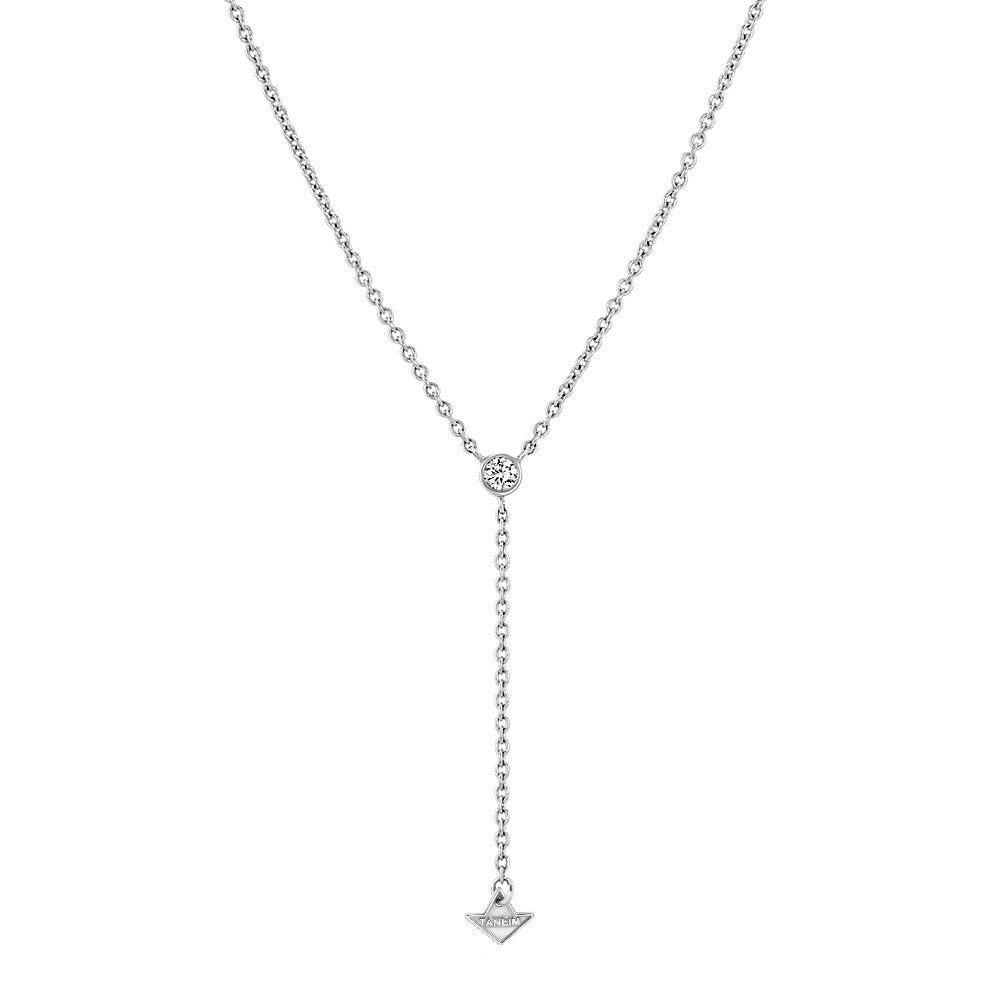 "STAR NECKLACE" WHITE GOLD AND SOLITAIRE DIAMOND