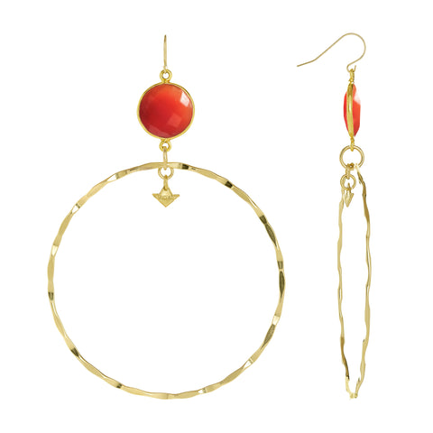 SUPPER HOOPS - "ORANGE" EARRINGS
